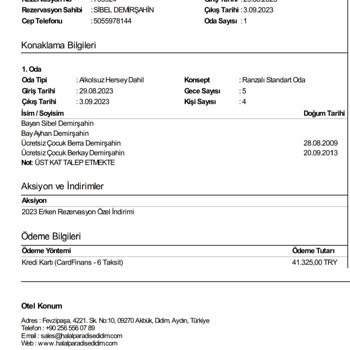 Full Tur Full Seyahat Acentasından Otel Rezervasyonu İptali Ücret İadesi