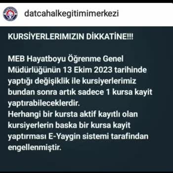 Milli Eğitim Bakanlığı (MEB) Hayat Boyu Öğrenme Kurs Sayı Kıstı!