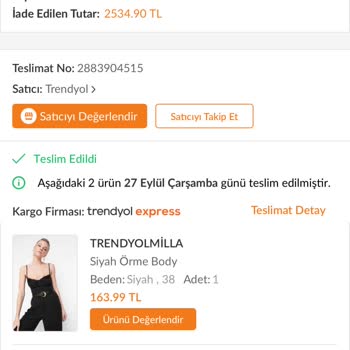 Trendyol Para İademi Yapmıyor
