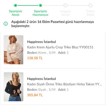 Trendyol Happiness İstanbul Mağazası Sipariş Sorunu