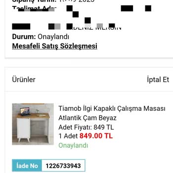 Tiamob Firması Ürün Gönderemiyor
