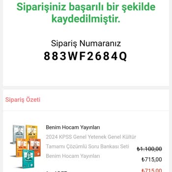 Benim Hocam Yayınevi Sipariş Ve İletişim Sorunu