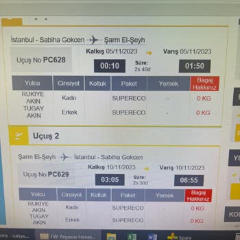 Pegasus Mısır Uçuş Biletim İptal Edilmiyor