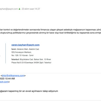 Paytr Haber Vermeden Mağazamı Kapattı