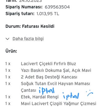 Tchibo Sipariş İptal Olmuş!