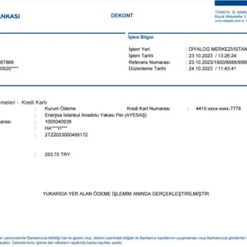 Enerjisa İstanbul Anadolu Yakası Elektrik Perakende Tek Fatura İki Ödeme Enerjisa AESAŞ
