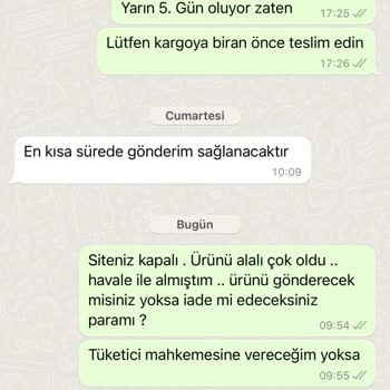 Rise&shine Online Alışveriş Mağduriyeti