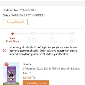 Patihane Trendyol Expres Ürün Kaybolması