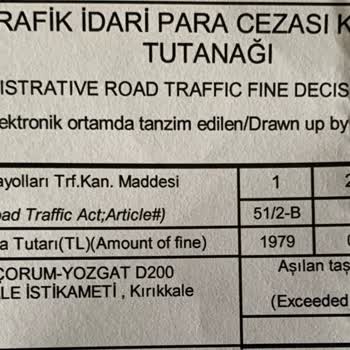 Kırıkkale Valiliği Haksız Trafik Para Cezası!