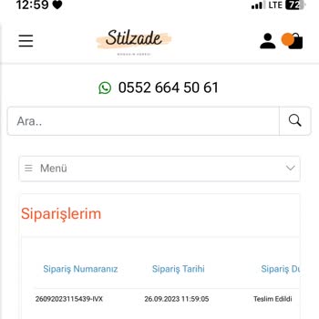 Stilzade Moda Ürünüm Teslim Edilmedi