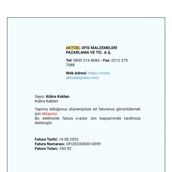 Aktüel Ofis Alışveriş Hayal Kırıklığı