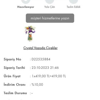 Taze Çiçek (tazecicek.com) Tazecicek Fiyat Hatası Ve Yanlış Ürün Gönderimi