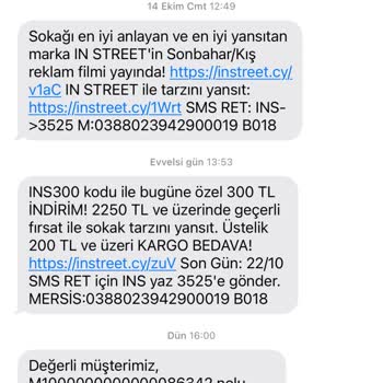 In Street Mağazası Ayakkabı Şikayeti