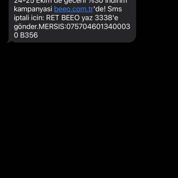 BEEO İzinsiz SMS Yollanması