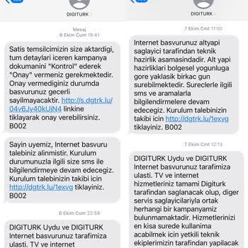 Digiturk Kurulum Yapılmıyor. Sürekli Erteleme Mesajı Geliyor.