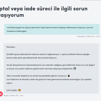 Bionluk Kötü Deneyimim Hakkında