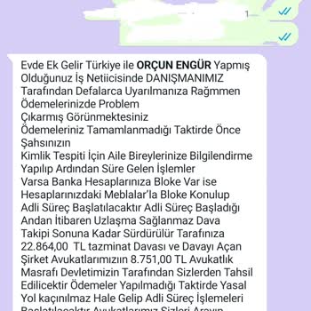 Kurumsal Paketleme Evde İş İmkanı Sunulan Şirketin Para Talepleri