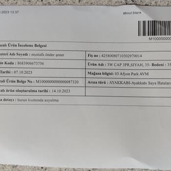 Lumberjack Marka Aldığım Ayakkabı Hakkındaki Şikayetim