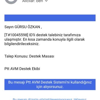PttAVM Kayıp Olan Siparişim