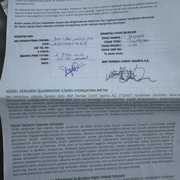 BNP Paribas Cardif Sigorta Dyson V11 Süpürgem Arızalandı