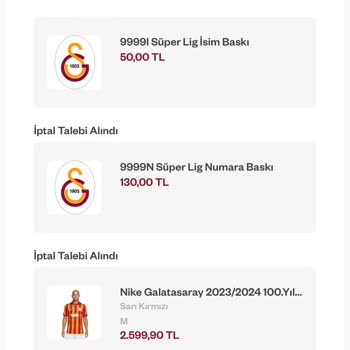 GS Store Siparişimin İptal Edilmemesi