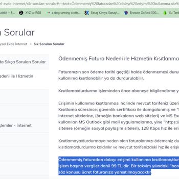 TTNET Kesme-Açma Bedeli