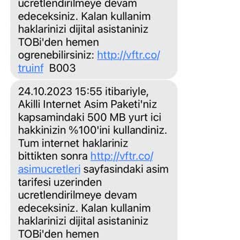 Vodafone İnternet Aşım Paketi