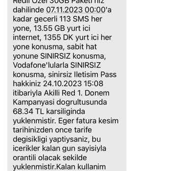 Vodafone İnternet Aşım Paketi