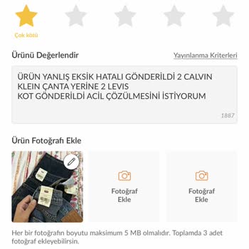 Trendyol Yanlış Ürün Gönderimi Sorun Çözmüyor