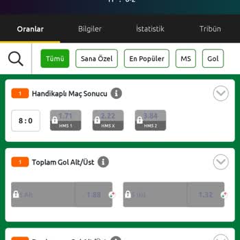 Bilyoner.com Gerçeği Yansıtmayan Skor Ekranı