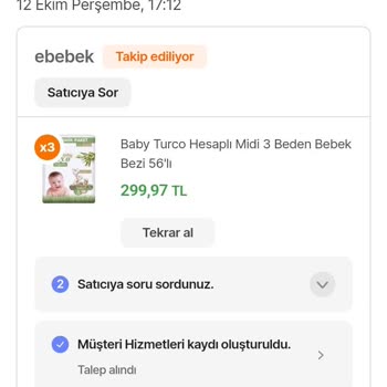 Ebebek Kampanyalı Siparişi Göndermiyor!