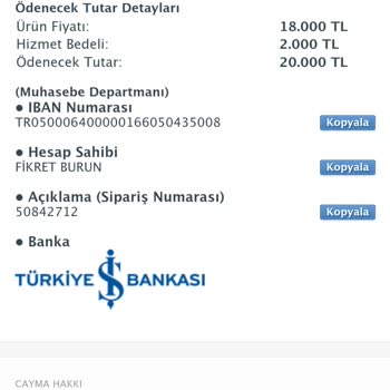 İş Bankası Ev Eşyaları Ürünler