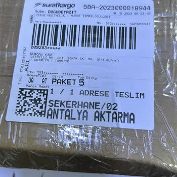Sürat Kargo Bir Hafta Önce Yollanan Kargo Teslim Edilmedi