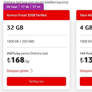Vodafone Kırmızı Fırsat Kampanya Başvuru Kabul Etmemesi