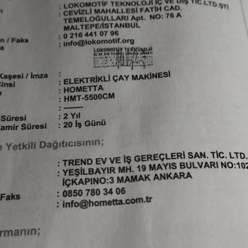 Hometta Cihazın Yetkili Servisine Ulaşamıyorum