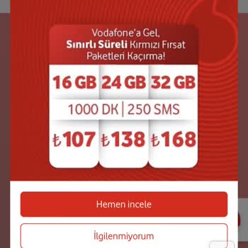 Vodafone Mevcut Kullanıcıya Verilmeyen Yeni Kullanıcıya Verilen Uygun Tarifeler