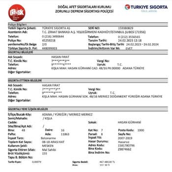 Türkiye Sigorta İptal Ettiği DASK Poliçesi İçin Bana Dava Açtı.