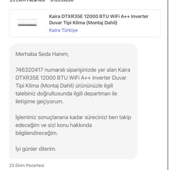 Hepsiburada Kaira Klima Teslim Edildi Yazan Ama Teslim Edilmeyen Ürün!