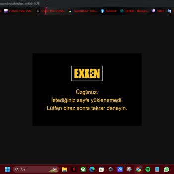 Exxen Sunucu Hatası Yine Yeniden