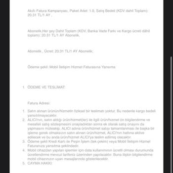 Turkcell Haksız Faturalandırma Ve Aşım