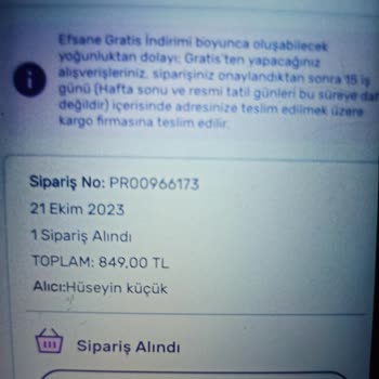 Gratis Ürün Teslimatı Olmadı