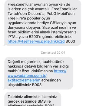 Vodafone Tarife Değişikliği Mağduriyeti