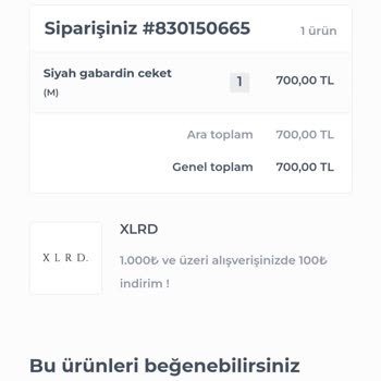 Clothe Xlrd Siparişim Henüz Elime Ulaşmadı