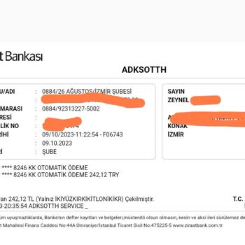Ziraat Bankası Bilgi Dışında Hesap Hareketleri