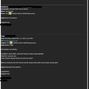 GS1 Türkiye'den E-Posta'ya Verilen Geç Ve Alakasız Cevap