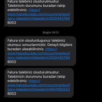 Hepsiburada Tarafıma Fatura Kesilmemesi, Yasal Hakkım Olan Fatura Olmaması.