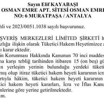 SenetSepet.com Senet Sepet Antalya Ayıplı Ürün