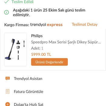 PHILIPS Ev Aletleri Philips Dikey Süpürge Kalitesizliği