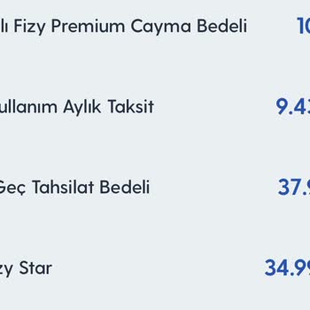 Yapmadığım Yıllık Fizy Üyeliği