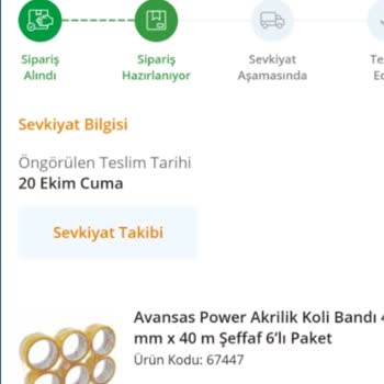 Avansas Yanlış Ürün Teslimatı C/o (sipariş. No. 636827114)
